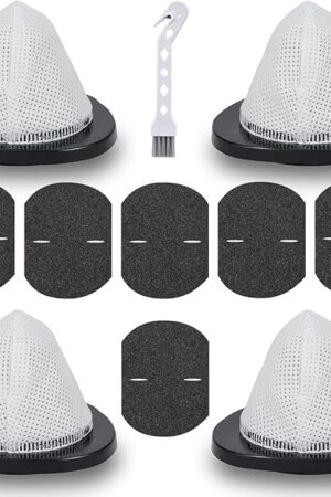 2030 Replacement Filter for Bissell 3 in 1 Lightweight Corded Stick Vacuum 2030, 20303, 20306, 20307, 20309, 2030K, 2030U, 2030B Accessories, 4 Dirt Cup & 6 Foam Filters, Replace part# 1611501