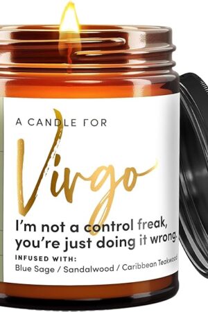 Wax & Wit Virgo Gifts for Women, August September Birthday Gift for Women, Astrology Virgo Zodiac Candle Gifts - 9oz, 50 Hour Burn
