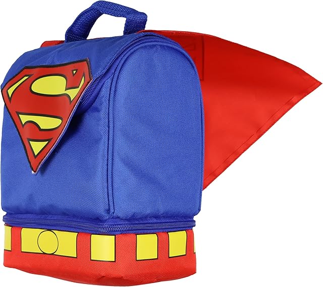 DC Comics Superman Lunch Box Dual Compartment Insulated Food Container Bag