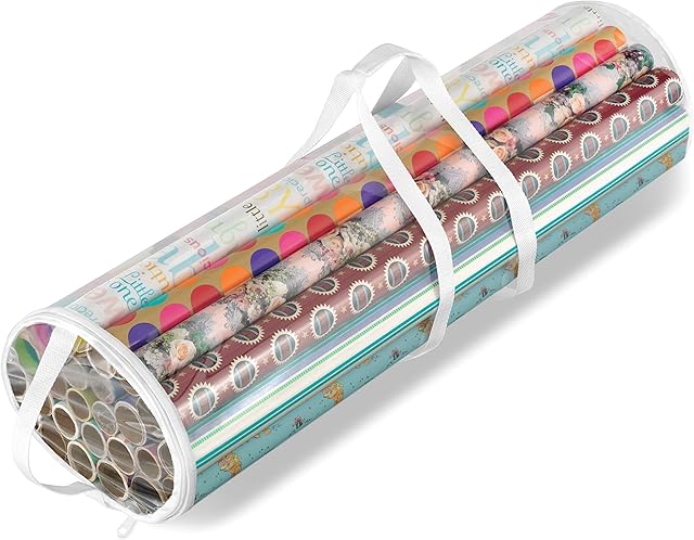 Whitmor Gift Wrap Organizer Zippered Storage