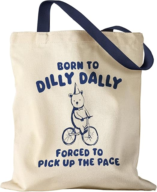 Aesthetic Canvas Tote Bag for Women - Sturdy Cloth Cotton Totes Bag with Pattern Shoulder Bag
