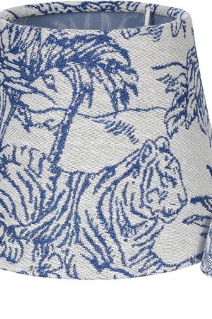 Drum Lamp Shade, 6.6 x 6.6 x 5inch Embroidered Fabric Lampshade Rain Forest Printed Small Lamp Shade Tablelamps Conical for E27/E14 (Random Rain Forest Animals or Plants Patterns)
