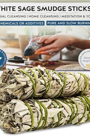 Alternative Imagination White Sage Smudge Stick Set – 3-Pack of 4-Inch Bundles for Home Cleansing, Meditation Rituals, Energy Clearing, Witchcraft Tools, Spiritual Gifts, Yoga, Altar, and Smudging