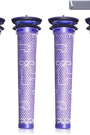 4 Pack Replacement Pre-Filters for Dyson V8, V7, V6, SV04, DC58, Vacuums Kit Includes 4 Filters, Enhance the Performance of Your Dyson with This Filter Replacement Set. Replaces Part # 965661-01
