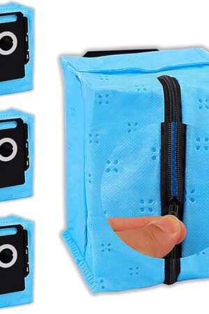 4 Pack Reusable Vacuum Cleaner Bags for Roomba,Compatible with All iRobot Roomba Clean Base Automatic Dirt Disposal Bags i & s & j Series i1+, i3+, i4+, i5+, i7+, i8+, Combo j8+, j9+
