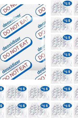 400cc Oxygen Absorbers for Food Storage - 100 Count (20x Packs of 5) - for Long Term Food Storage & Survival, Mylar Bags, Canning, Harvest Right Freeze Dryer, Dehydrated, and Preserved Foods