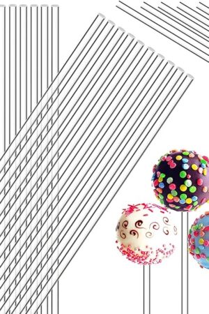 Zopeal 200 Pieces Acrylic Lollipop Sticks Cake Pops Candy Treat Sticks for Wedding Halloween Christmas Candy Cake Pops Toppers Chocolate Cookie Dessert(6 x 0.12 Inches,Clear)