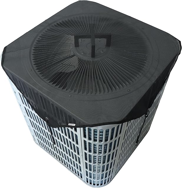 Central Air Conditioner Covers for Outside 36'' X 36'', Mesh AC Covers for Outside Unit, Breathable AC Conditioning Condenser Compressor Cover with AC Stand Support - Top Universal Defener