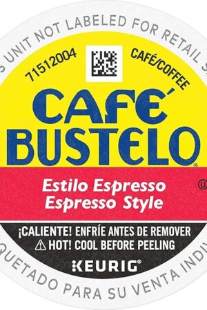 Cafe Bustelo K-Cup Packs, Espresso Style. Pack of 12 pods