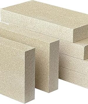 Woodstove Firebricks, Upgrade Fire Bricks Replacement for US Stove FBP6, Size 9" x 4-1/2" x 1-1/4", 6-Pack