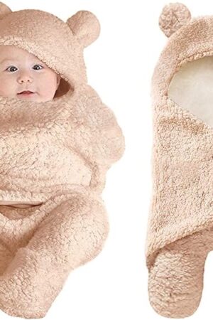 XMWEALTHY Newborn Baby Blankets Plush Swaddle Blankets Brown