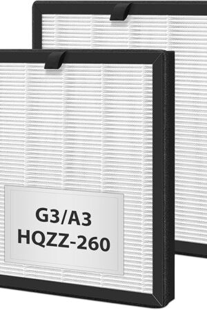 2 Pack G3 A3 Replacement Filter for AMEIFU G3 Sferf-30(FXAP2W) Air Cleaner Puri-Fier. Compatible with VEWIOR A3 A3N Filter. for Tailulu HQZZ-260 Filter. 3 Stages True HEPA Filter Air Cleaner Filter.
