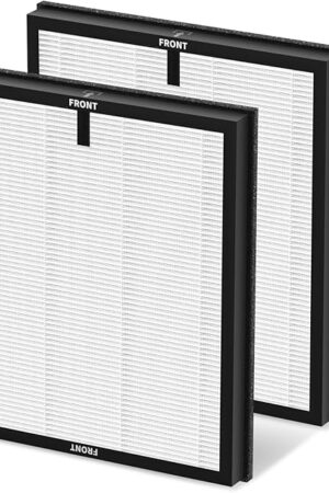 2 Pack HAP-603/HAP-603WF Replacement Filter Fit for ECOSELF Air Purifier Filter Replacement for ECOSELF HAP603 / HAP603WF Air Purifier, for Home Large Room with Smart Mode, # RFHAP603 White