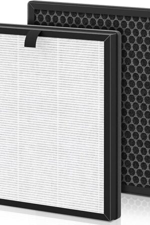 AP303 AP304 Replacement Filters, Compatible with DAYETTE ＆ FRESHDEW Air Purifier AP303/AP304, H14 HEPA Filter with Activated Carbon, 2 Pack (Original Filter)