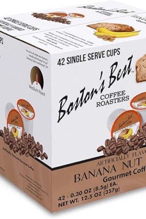 Boston’s Best - Banana Nut Bread Flavored Delicious Gourmet Coffee Compatible with Keurig Coffee Maker - 42 Count (Pack of 1)