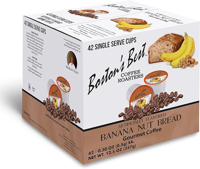 Boston’s Best - Banana Nut Bread Flavored Delicious Gourmet Coffee Compatible with Keurig Coffee Maker - 42 Count (Pack of 1)