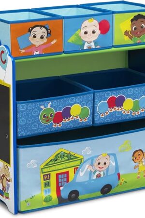 Delta Children Design & Store 6 Bin Toy Storage Organizer - Greenguard Gold Certified, CoComelon
