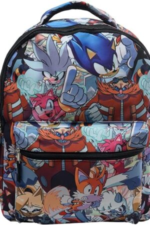 AI ACCESSORY INNOVATIONS Sonic The Hedgehog Backpack with Sonic Characters for Kids & Adults