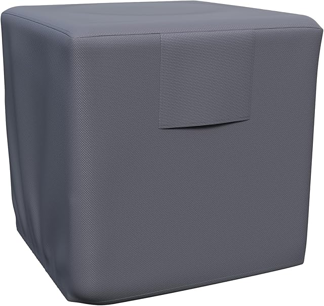 AKEfit Air Conditioner Cover for Outside, Heavy Duty Waterproof AC Defender with Durable Oxford Fabric, Veranda AC Protector (Grey, 34W x 34D x 30H)