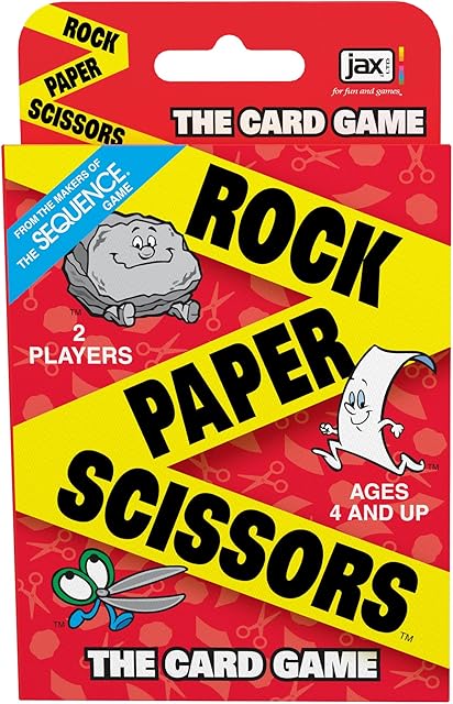 The JAX Rock Paper Scissors Card Game Bilingual - It's the Fast, Fun Card Version of the Classic Game of Rock Paper Scissors, Ages 4 and Up, 2 Players