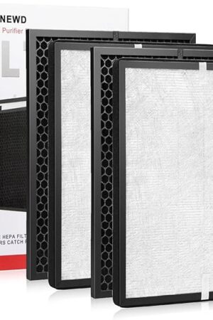 2 Pack LV-PUR131 Replacement Filters Set Compatible with Levoit LV-PUR131, LV-PUR131S, LV-PUR131-RF, 2 H13 Filter & 2 Activated Carbon