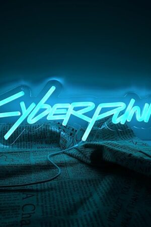 Cyberpunk Neon Sign, Neon Signs For Wall Decor Led Sign Neon Lights for Gaming Boys Room Man Cave Decor, Living Room, Party, Decor USB Powered with Dimmer 15.7 * 5.5IN