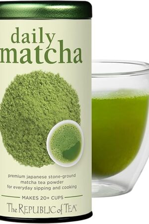 The Republic of Tea Japanese Daily Matcha Powder, 1.5 oz Tin | Matcha Green Tea | Makes 20+ Cups