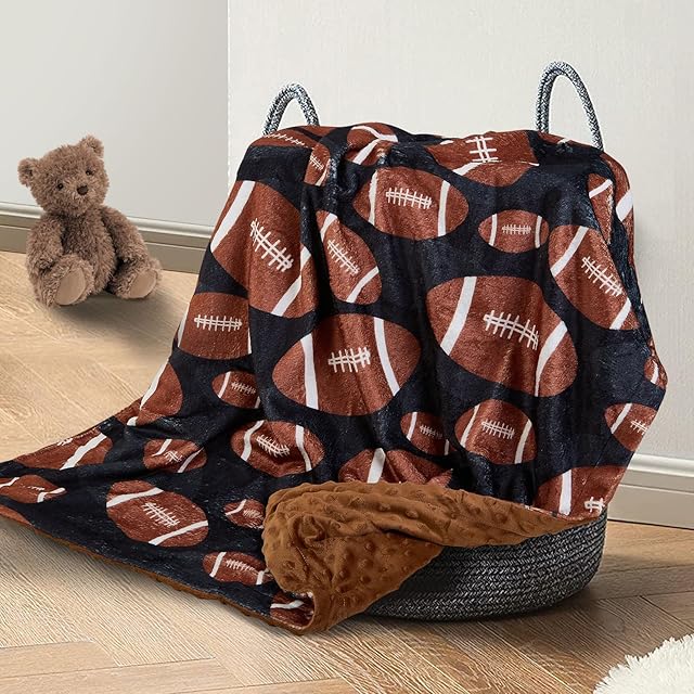 Baby Blanket Soft Fleece Minky Blanket Double Layer 26.5 * 40 Inches with Dotted Backing