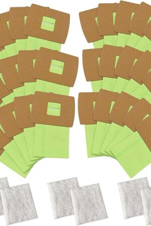30 Pack Type BB Canister Bags Replacement Fit for Oreck XL Canister Vacuum bags Buster B,PKBB12DW BB180 BB280 BB850 BB870 BB900 BB1000 MV160 with 6 Motor Filter BM04 Kit ATXKXE