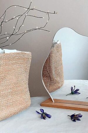 Acrylic Makeup Mirror for Desk with Stand Aesthetic Desk Decor Vanity Mirror Frameless Table top for Bedroom,Living Room and Minimal Spaces Room Decor (Baby Fat)