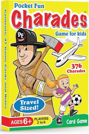 The Pocket Fun Charades for Kids Ages 6+ – 376 Fun Acting Prompts – No Reading Required | Compact, Take-Anywhere Activity for Travel, Camping, Party, Game Night, or Birthday Gift for Boy or Girl
