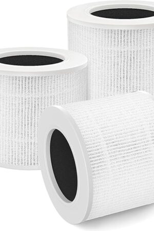 Core Mini Replacement Filter for LEVOIT Air Purifier, 3-in-1 Grade Filters Compatible with LEVOIT Air Purifier Core Mini-P, Core Mini-RF, Core Mini Filter Replacement 3 Pack