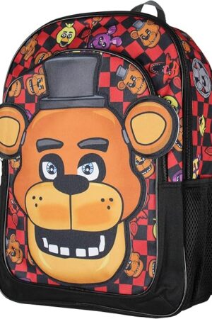Bioworld Five Nights at Freddy's 3D Freddy Fazbear Let's Eat 16" Kids School Travel Backpack