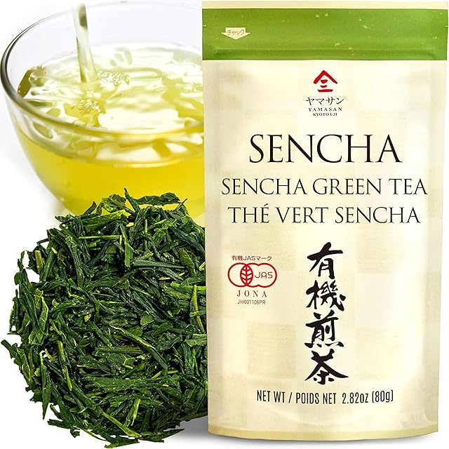 Chaganju Sencha Green Tea Loose Leaf, JAS Certified Organic, 80g Bag | Premium Quality | Traditional Processing | Japanese Tea from Uji, Kyoto