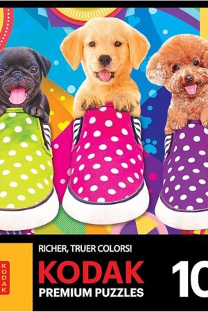 The RoseArt - Kodak Premium - Puppy Socks - 100 Piece Jigsaw Puzzle for Adults