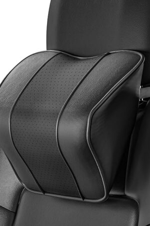 Car Headrest Pillow, Car Neck Pillow for Driving, Car Pillow for Neck Pain Relief, Adjustable Strap, 100% Memory Foam, Breathable Removable Cover, Ergonomic Design (Black, 1P)
