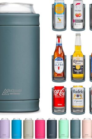 3 in 1 Insulated Can Cooler - 15+ Colors - Universal Size for 12 oz Cans, Slim Cans, and Bottles