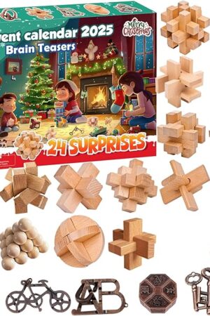 Advent Calendar 2025-24 Days of Brain Teaser Puzzles Toys Kit - Christmas Countdown Gifts for Girls Boys Adults and Teenagers