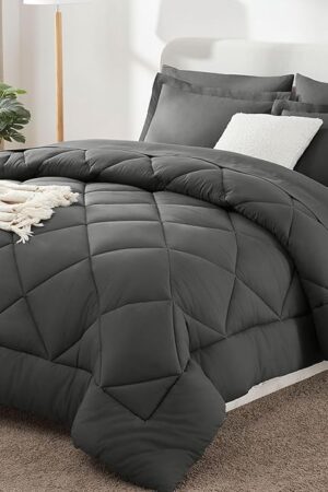 CozyLux Queen Comforter Set Bed in a Bag Bedding Set