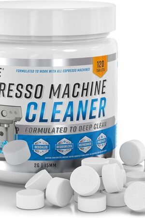 ACTIVE Espresso Machine Cleaning Tablets Descaling - 120 Tabs | Compatible with Breville Barista Express, Gaggia, Delonghi, Jura, Philips | Expresso Maker Backflush Oil Remover Solution Clean Tablet