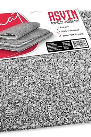 Asvin Non Slip Bath Shower Tub Mat, Comfort Bathtub Mats, Quick Drying Bathroom Mats