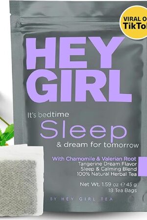 Calming Sleepytime Herbal Tea for Bedtime with Valerian Root | Chamomile & Passion Flower | Lemon Balm | Relaxing Natural Tea | Relaxation Self Care Gifts for Women
