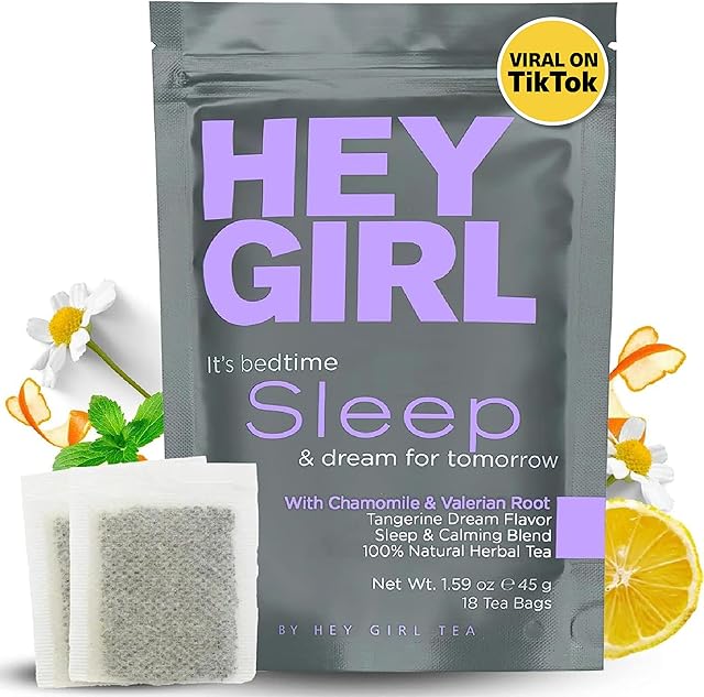 Calming Sleepytime Herbal Tea for Bedtime with Valerian Root | Chamomile & Passion Flower | Lemon Balm | Relaxing Natural Tea | Relaxation Self Care Gifts for Women