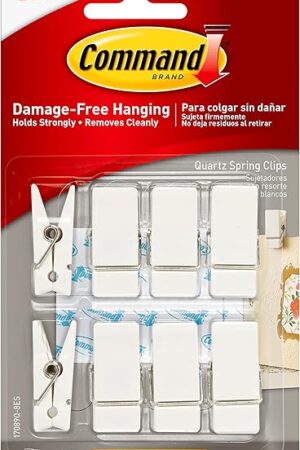 Command Spring Clips Quartz 8-Clips