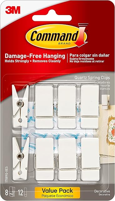 Command Spring Clips Quartz 8-Clips