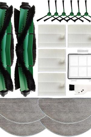 18 Pcs Replacement Parts for iRobot Roomba 105 Combo/104 Combo/Roomba Combo Essential Y0140/Y0112/Y0110, Accessories for Better Cleaning Performance