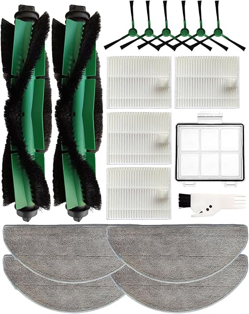 18 Pcs Replacement Parts for iRobot Roomba 105 Combo/104 Combo/Roomba Combo Essential Y0140/Y0112/Y0110, Accessories for Better Cleaning Performance