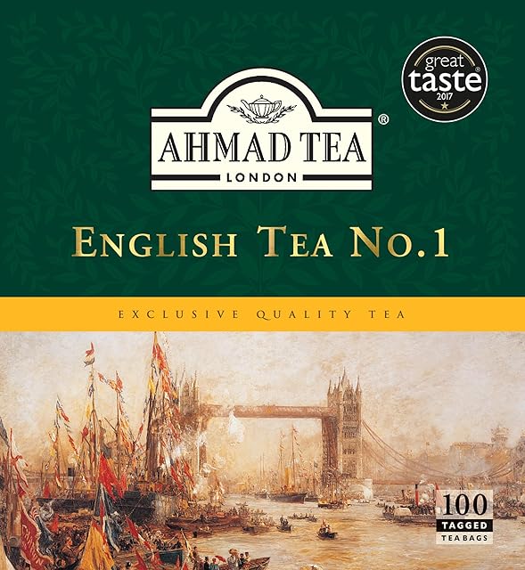 Ahmad Tea English Tea No.1 Tagged Teabags, 100 Count,3922-1