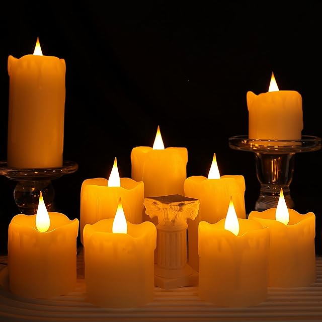 Da by Flameless Candle Battery Powered Candle Set of 9