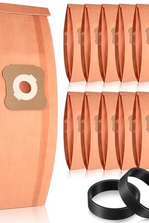 12 Pack Vacuum Cleaner Bags and 2 Belts Compatible with Kirby G3, G4, G5, G6, G7, G Series, Ultimate G, Diamond Edition, 197394, 204803, 205803, Micron Magic Vacuum Dust Bags Replacement Part